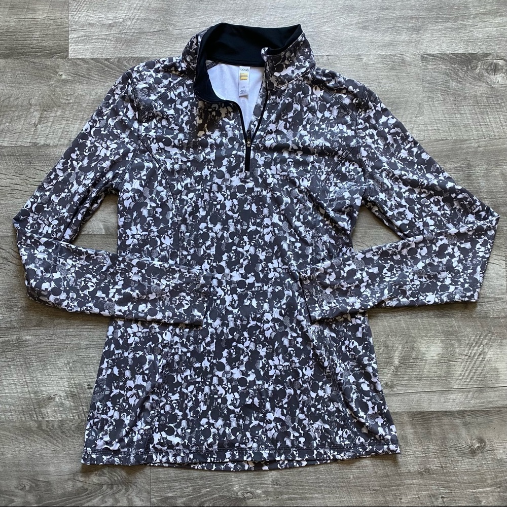 Lole Women's Floral Long Sleeve Top - Black and White